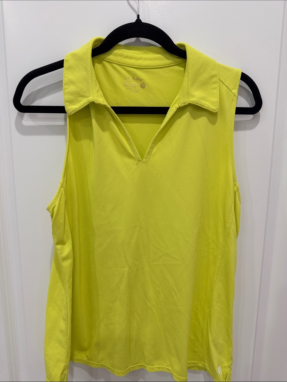 Lilly Pulitzer Neon Lime Collared Sleeveless Tank